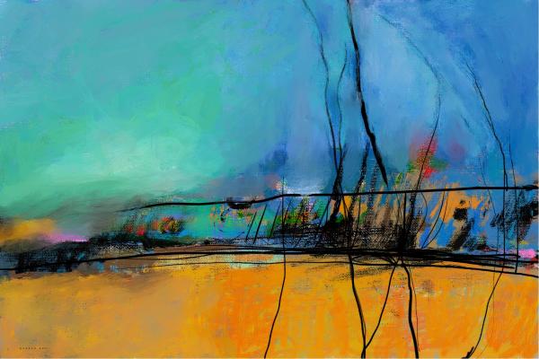 מופשט 124 – איש גורדון | תמונה לסלון בסגנון מופשט