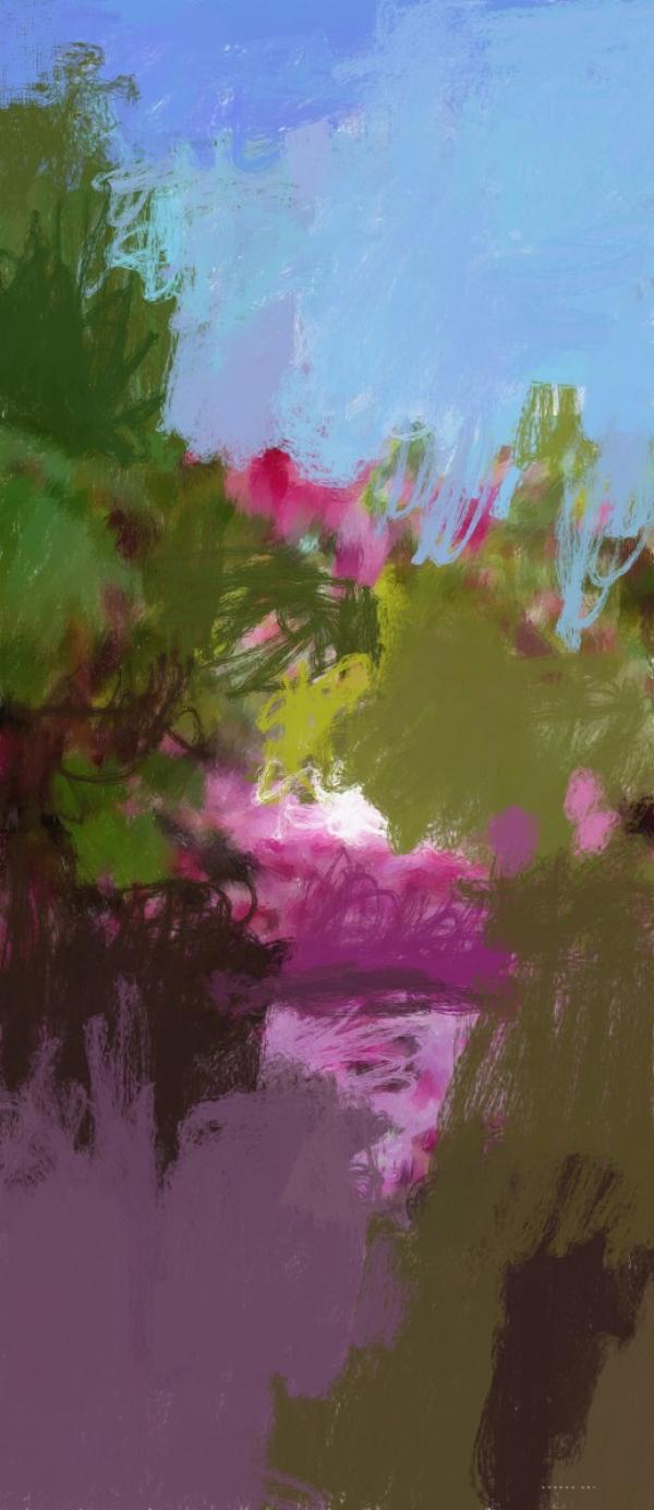 בחיק הטבע – איש גורדון | תמונה לסלון בסגנון כפרי