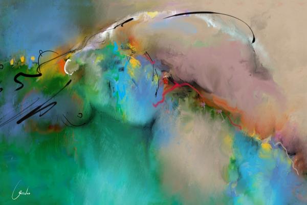 אישה מופשטת – איש גורדון סלקטד | תמונה לסלון בסגנון מופשט