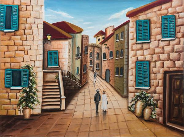 ירושלים – מזל בוכריס | תמונה לסלון בסגנון כפרי
