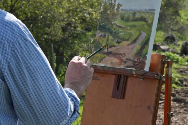 תבנית נוף – מיכל פרטיג | תמונה לסלון בסגנון כפרי