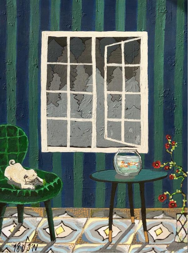 A Room with a View  – MMB Art Studio | תמונה לסלון בסגנון מודרני