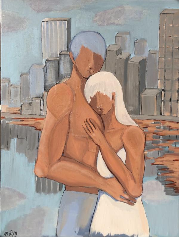 Embrace 3 – MMB Art Studio | תמונה לסלון בסגנון מודרני
