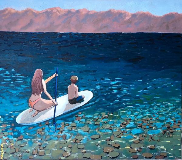 Big Blue 1 – MMB Art Studio | תמונה לסלון בסגנון מודרני