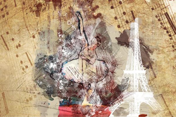 ריקוד בפריז – Artpicked | תמונה לסלון בסגנון מודרני