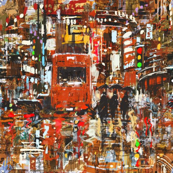 טיול אורבני – Artpicked | תמונה לסלון בסגנון אורבני