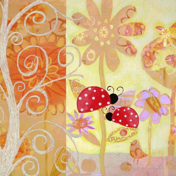 שתי חיפושיות – נעמי פוקס משעול | תמונה לסלון בסגנון כפרי