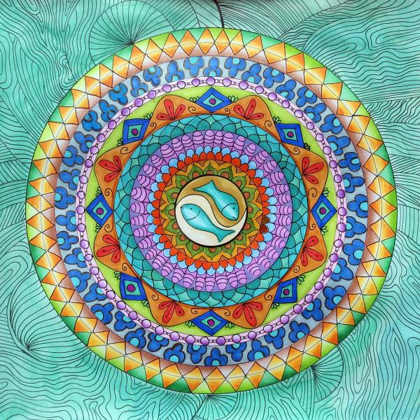 מזל דגים – נעמי מור | תמונה לסלון בסגנון מודרני