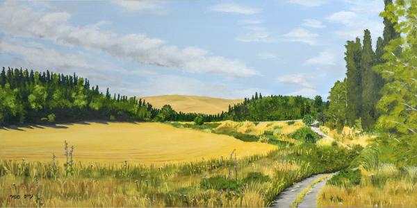 טיול בעמק – נריה ספיר | תמונה לסלון בסגנון כפרי