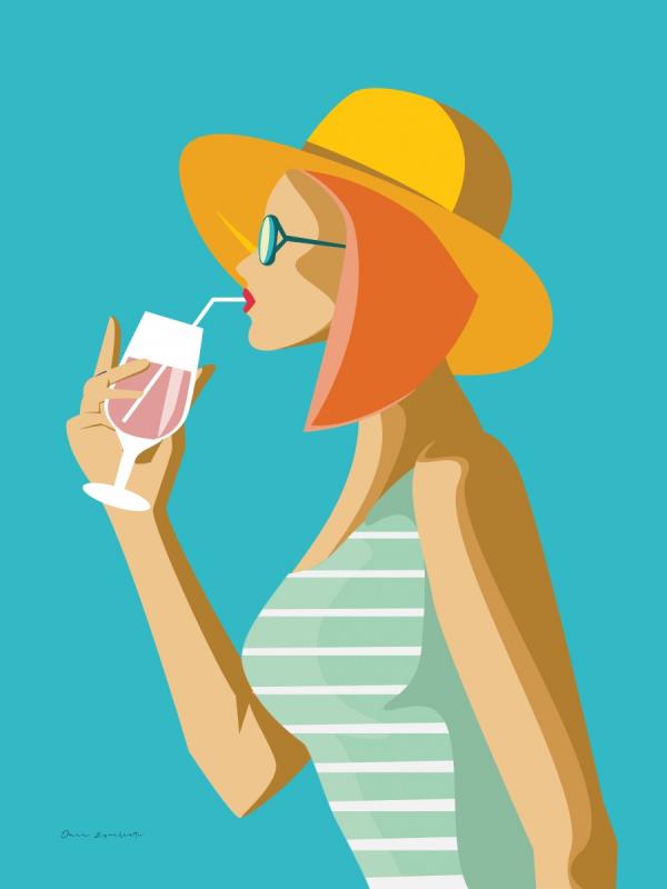 נערת קיץ – Omar Escalante | תמונה לסלון בסגנון מודרני