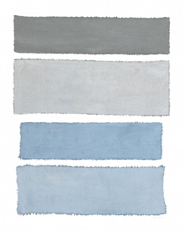 אריג צבוע על לבן I – Piper Rhue | תמונה לסלון בסגנון מודרני