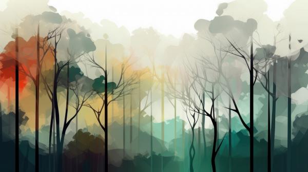 יער ירוק – יניב גרינברג | תמונה לסלון בסגנון מודרני