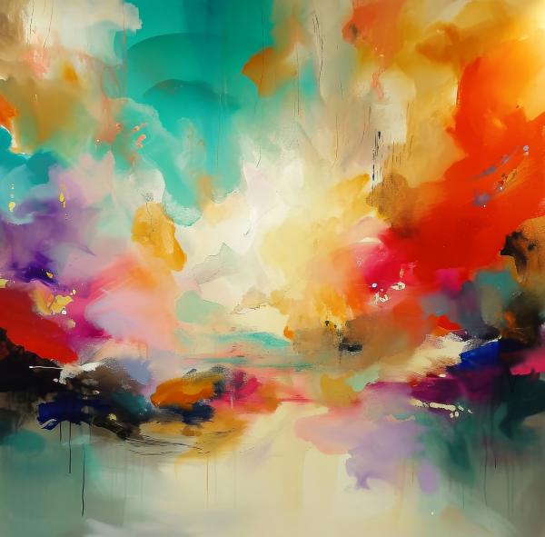 פרחים בטבע  – יניב גרינברג | תמונה לסלון בסגנון מופשט