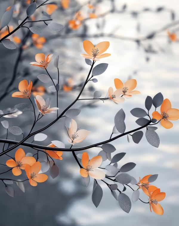 שלווה פורחת – יניב גרינברג | תמונה לסלון בסגנון מודרני