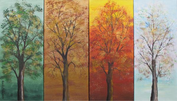 ארבע העונות 1 – רוני רות פלמר | תמונה לסלון בסגנון מודרני