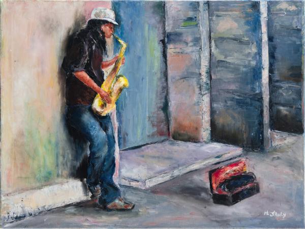 ברחובות תל אביב – שולי חיימזון | תמונה לסלון בסגנון מודרני