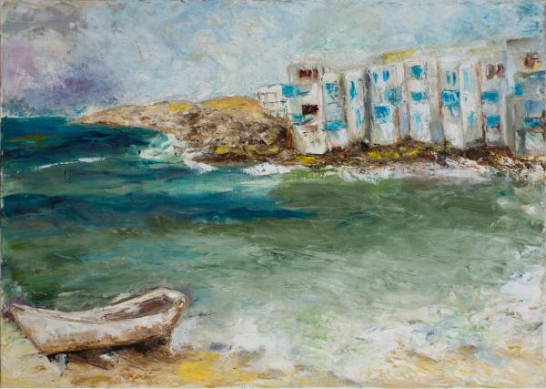 מיקונוס – שולי חיימזון | תמונה לסלון בסגנון כפרי