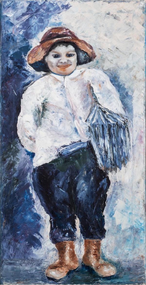 מוכר העיתונים – שולי חיימזון | תמונה לסלון בסגנון מודרני