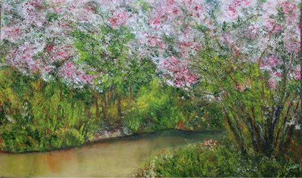 פריחת האביב – שולי חיימזון | תמונה לסלון בסגנון מודרני