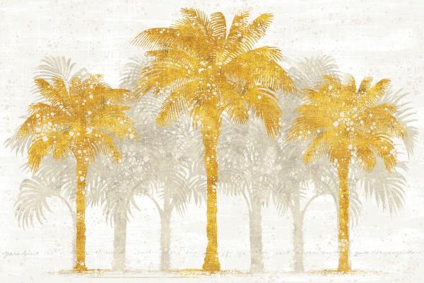 דקלים בזהב – Sue Schlabach | תמונה לסלון בסגנון מודרני