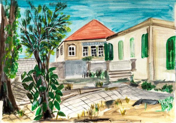 מחוץ לחומות – פיטר | תמונה לסלון בסגנון כפרי