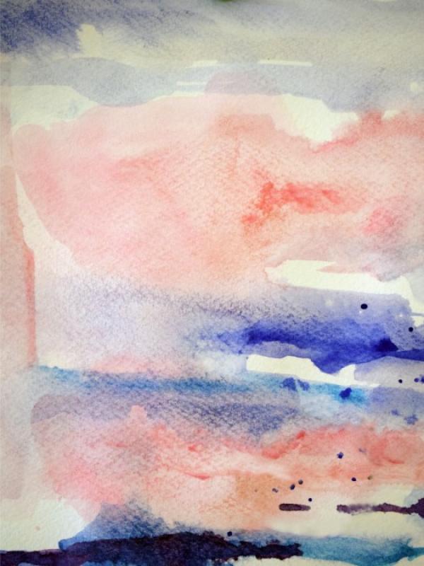 אבסטרקט בצבעי מים