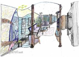 כניסה וסלון (בדירה קטנה