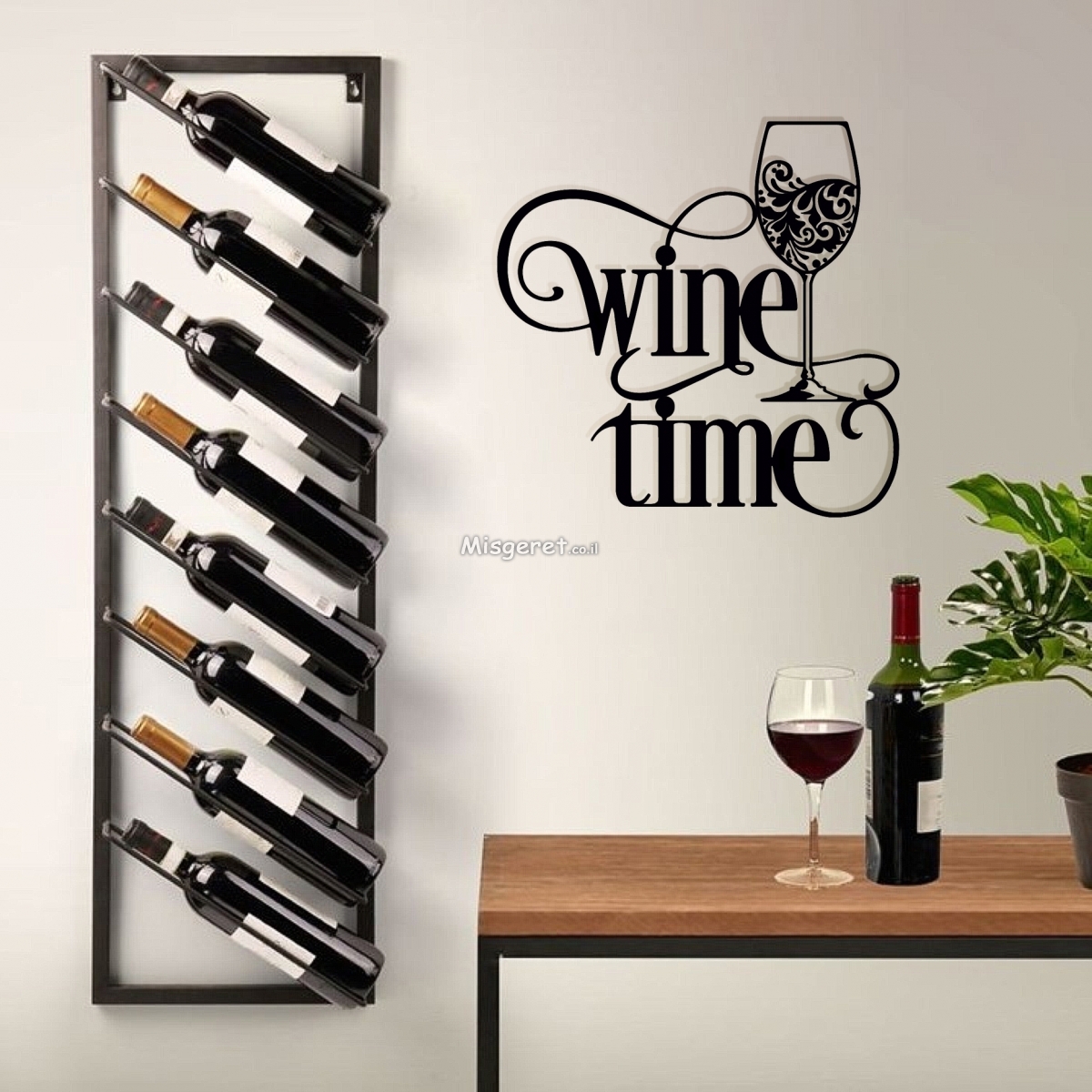 תמונת מתכת זמן יין - Wine Time II