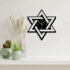 שעון קיר מתכת מגן דוד - תמונה 3