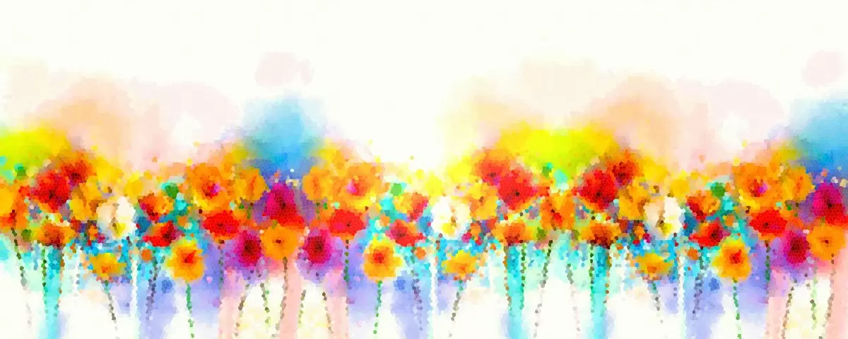 #0011 פרחים צבעים חיים - Clara Zack - תמונות רומנטיות לחדר שינה מדיה מעורבת מיקס מדיה תמונות בחלקים  - מק''ט: 338424