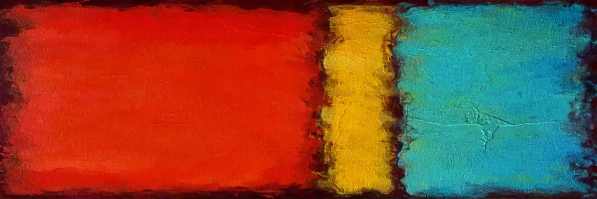 כחול צהוב אדום - Clara Zack - תמונות רומנטיות לחדר שינה אבסטרקט רקעים צורות תבניות מופשטות  - מק''ט: 375874