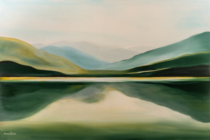 נוף הרים פסטורלי בירוק