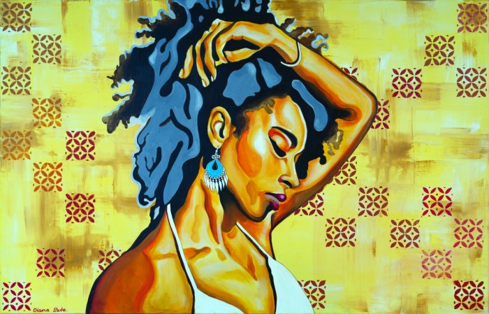 נערה עם עגיל אתני