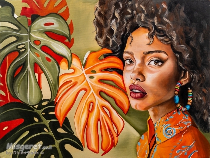 נערה עם עגיל חרוזים