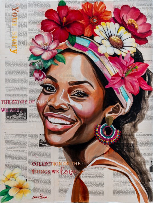 אפריקאית עם עגיל מנוקד