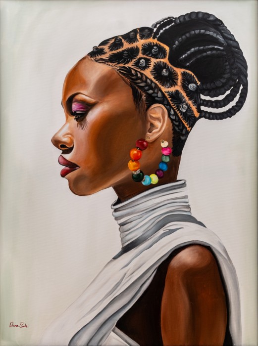 נערה אפריקאית עם כתר צמות