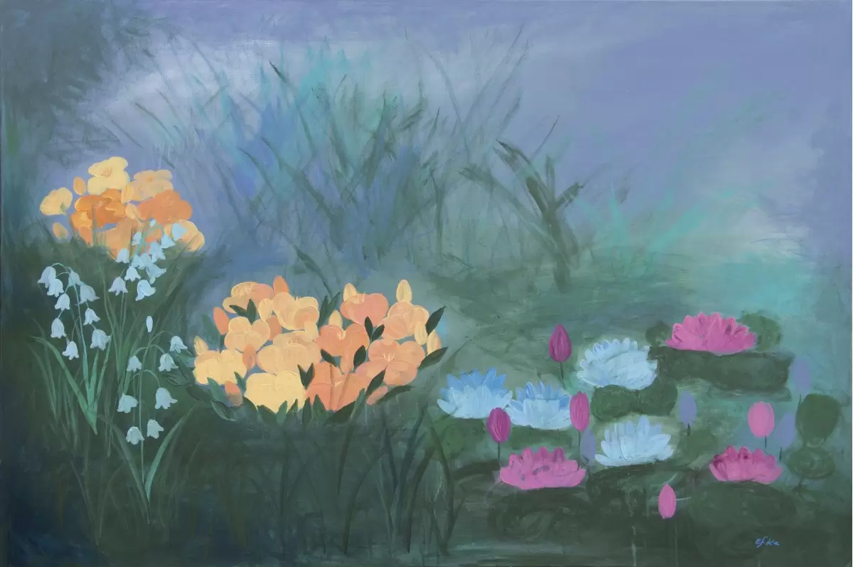פרחים באגם - אפרת כספי -  - מק''ט: 414784