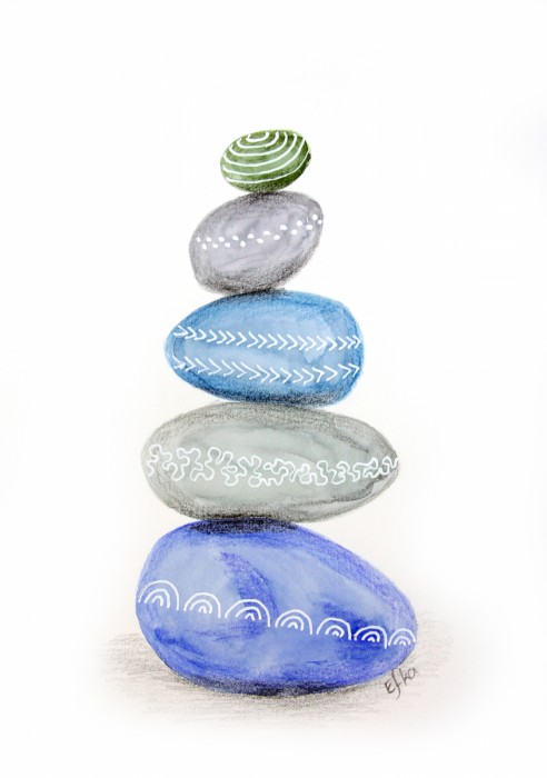 רוג'ום חלוקי נחל כחול #2