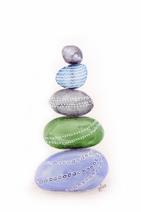 רוג'ום חלוקי נחל כחול #4