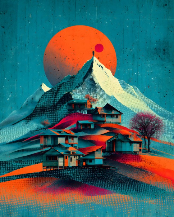 הכפר מול ההר