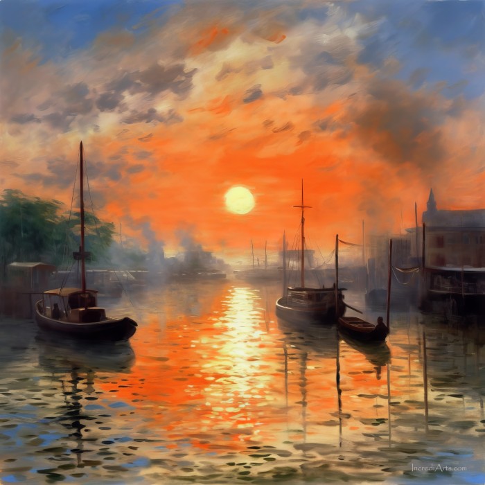 שקיעה על הנמל