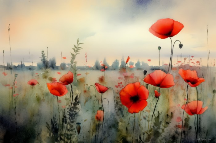 פריחה באדום