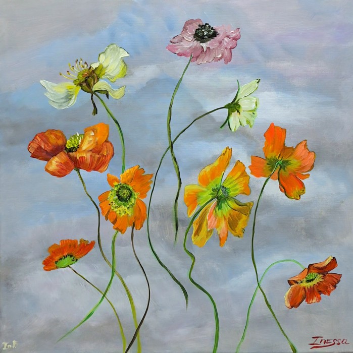 ריקוד פרחים ברוח