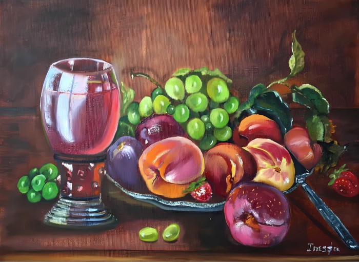 יין ואפרסקים