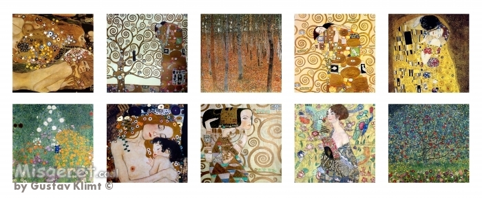 gustav klimt קולאג