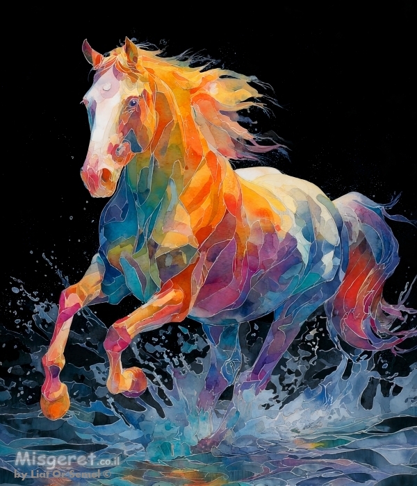 סוס צבעוני מואר