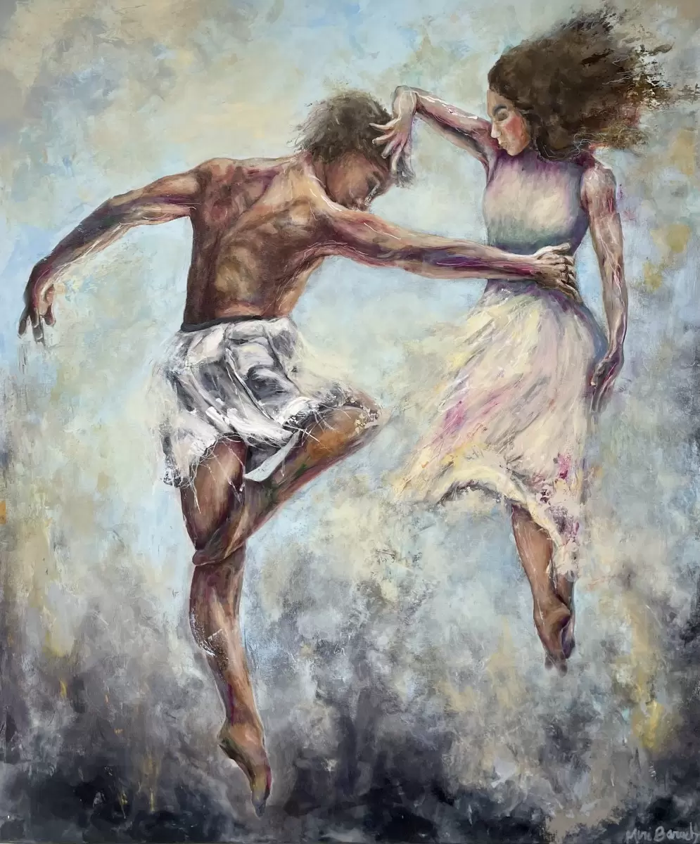ריקוד רומני - מירי ברוך - תמונות רומנטיות לחדר שינה ציורי שמן  - מק''ט: 468043