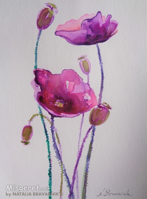 פרחים סגולים