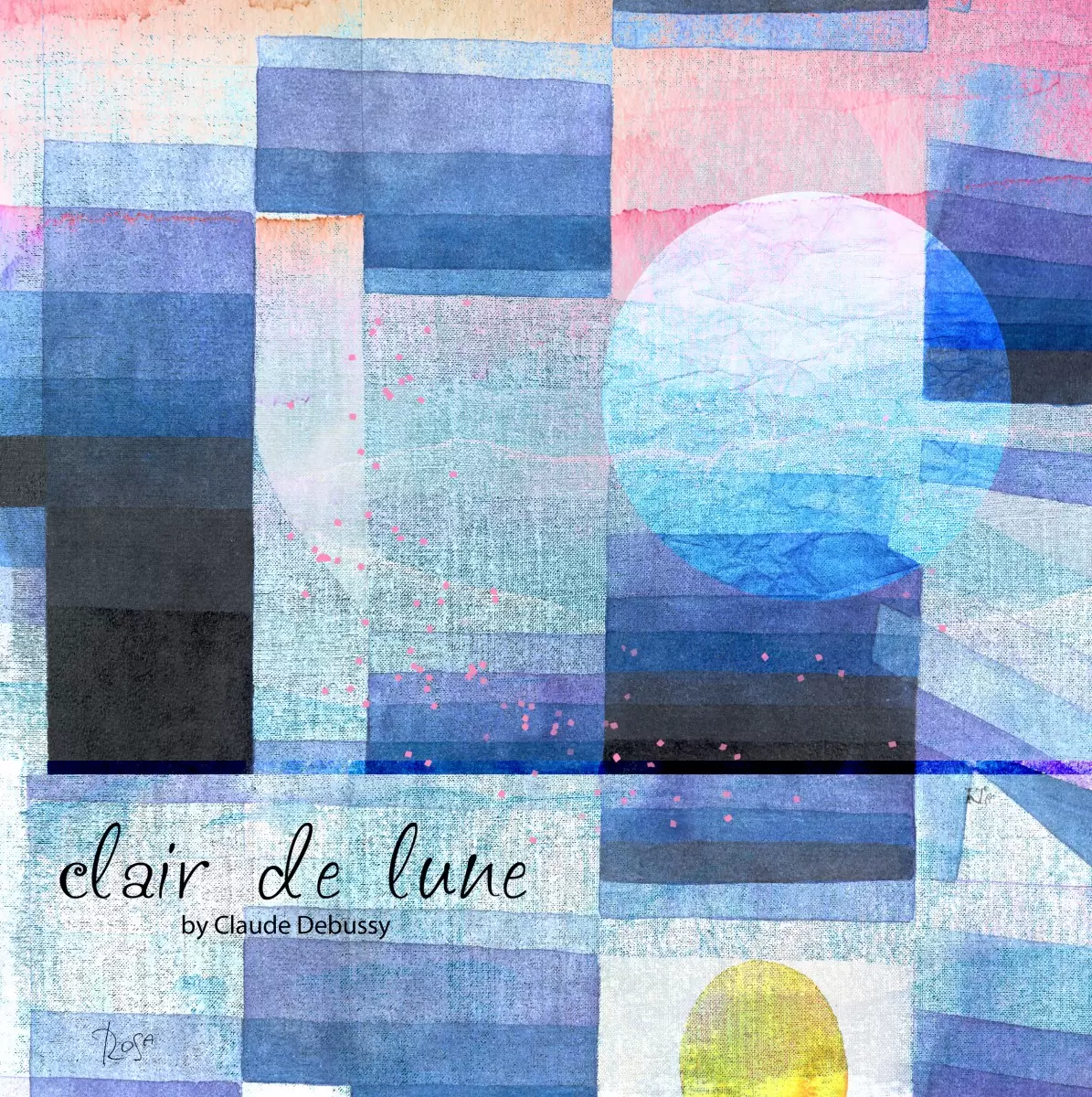 clair de lune - רוזה לשצ'ינסקי - תמונות בסגנון גיאומטרי אבסטרקט מודרני  - מק''ט: 283004