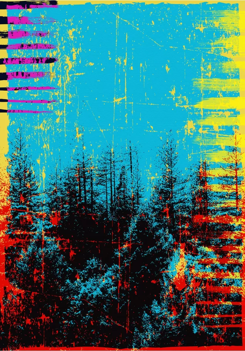 יער שחור - רוזה לשצ'ינסקי - תמונות וינטג' לסלון אבסטרקט מודרני סטים בסגנון מודרני  - מק''ט: 287898